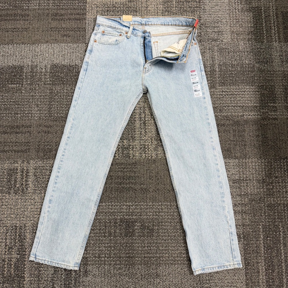 Levi's 505 Regular Jeans Mens 32x30 Light Wash Denim Straight Leg Classic Fit
